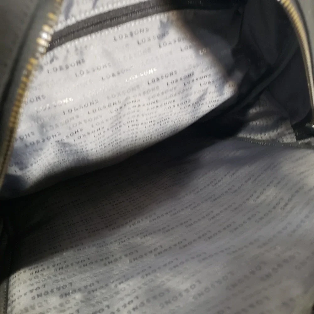 Lo and Sons Hanover Supreme Backpack Black Waxed Poly 16